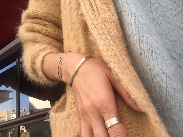 3.0mm Natural Finished Sterling Silver925 Bangle For Men & Women ユニセックス・艶消し・シルバーバングル