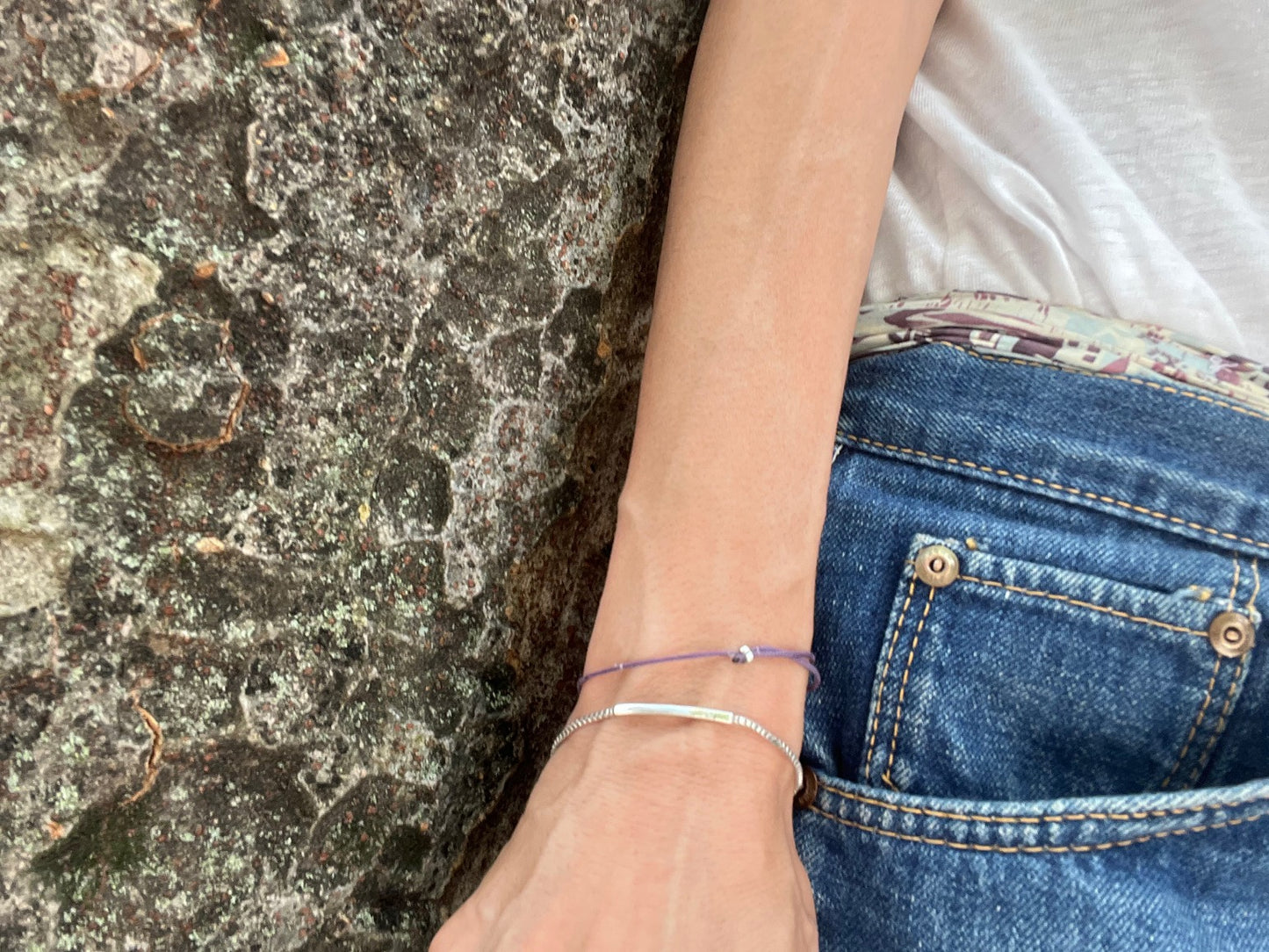 Sterling Silver925 Bar and Venetian Chain Bracelet For Men & Women [ Unisex ]