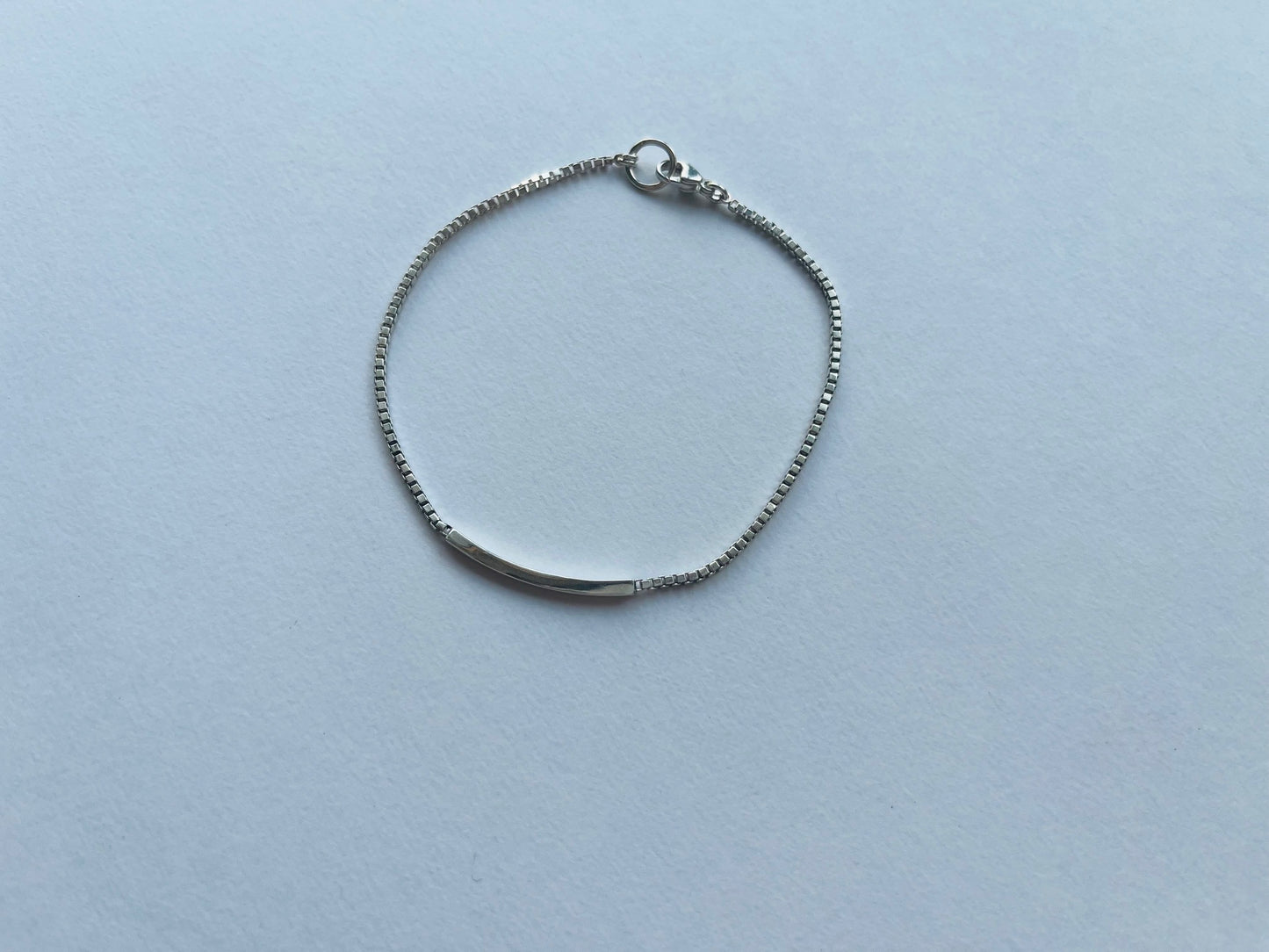 Sterling Silver925 Bar and Venetian Chain Bracelet For Men & Women [ Unisex ]