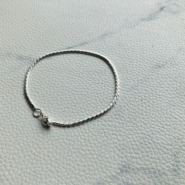 Sterling Silver925 Swage / Twist Chain Bracelet For Women スネーク スエッジ  チェーンブレスレット