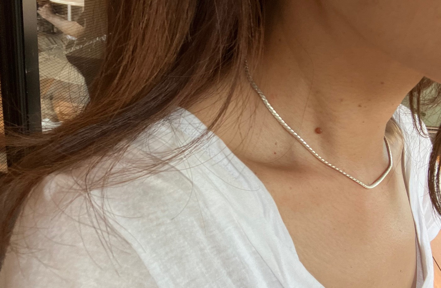 Sterling Silver925 Swage / Twist Chain Necklace / Choker For Men & Women スネーク スエッジ チェーンネックレス ユニセックス