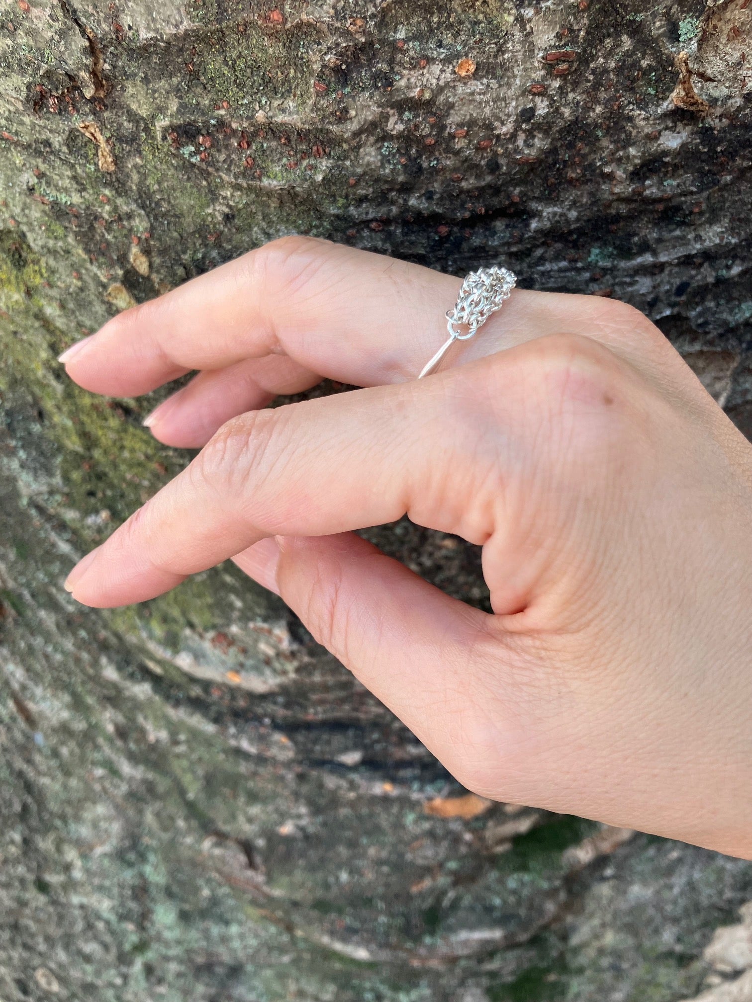 Sterling Silver925 Milky Way Chain Ring For Women チェーンリング ミルキーウェイリング