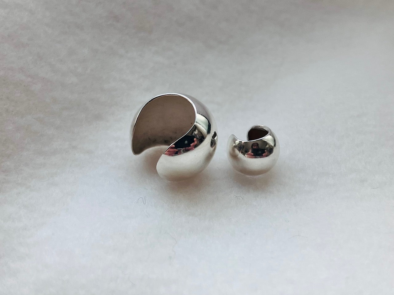 Sterling Silver925 10mm 16mm Ball / Sphere  Ear Cuff シルバーボール・球体・ユニセックス・イヤカフ