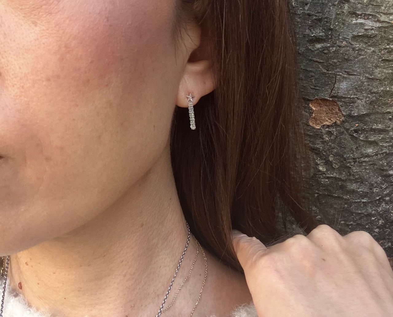 Sterling Silver925 Shooting Star Stud Earring For Pierced Ear Men & Women  流れ星・ユニセックス・シルバーピアス