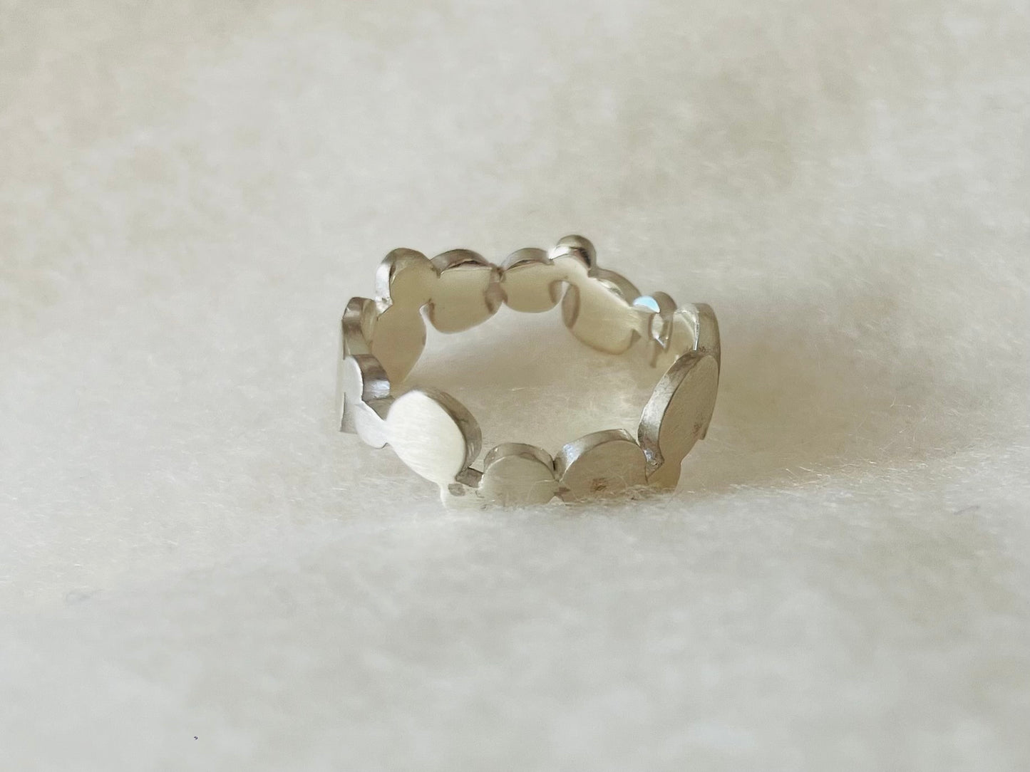 Sterling Silver925 Matte Finished Bubble Ring 艶消し シルバー バブル 泡ピンキーリング #3 ユニーク エイジレス