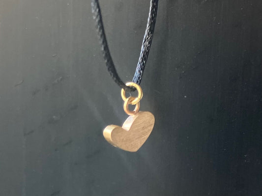 Sterling Silver925 / Brass / 10K Gold Heart Charm and Adjustable Color Cord Necklace For Women つけっぱなし・調節可能なカラーコード  2way ハートネックレス・チョーカー コードネックレス