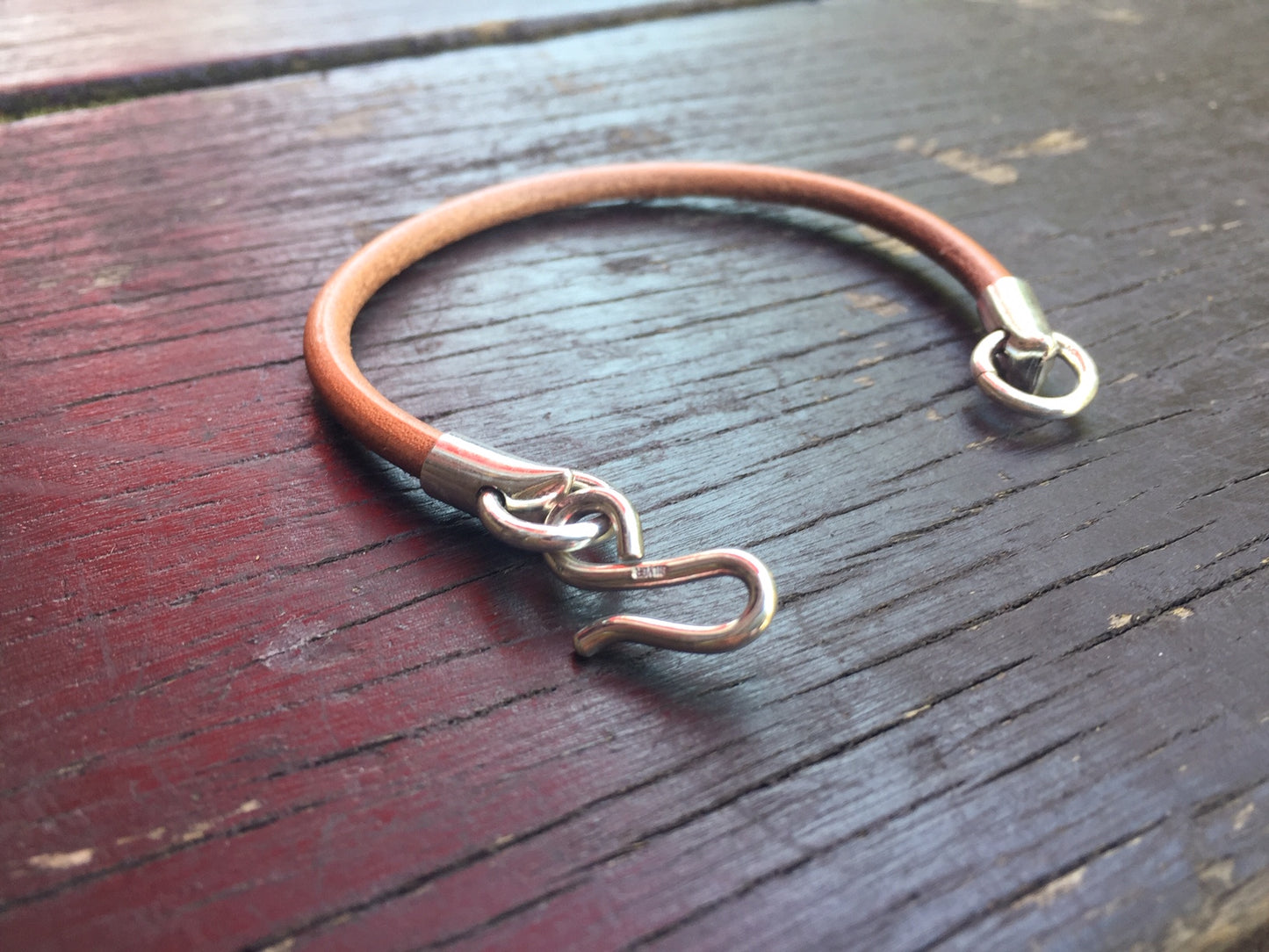 Natural Leather Horseshoe / S-Shaped Hook / Bit Bracelet For Men & Women ユニセックス・ホースシュー・本革・ブレスレット