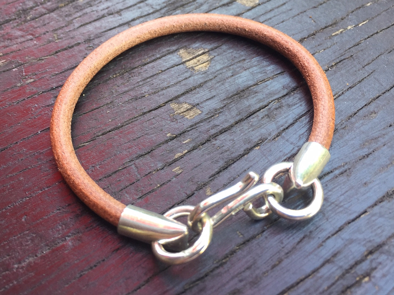 Natural Leather Horseshoe / S-Shaped Hook / Bit Bracelet For Men & Women  ユニセックス・ホースシュー・本革・ブレスレット