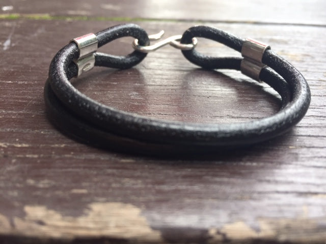 Natural Leather Horseshoe / Curb Bit  Bracelet For Men & Women ユニセックス・ホースシュー・黒・ベージュ・茶系本革・ブレスレット