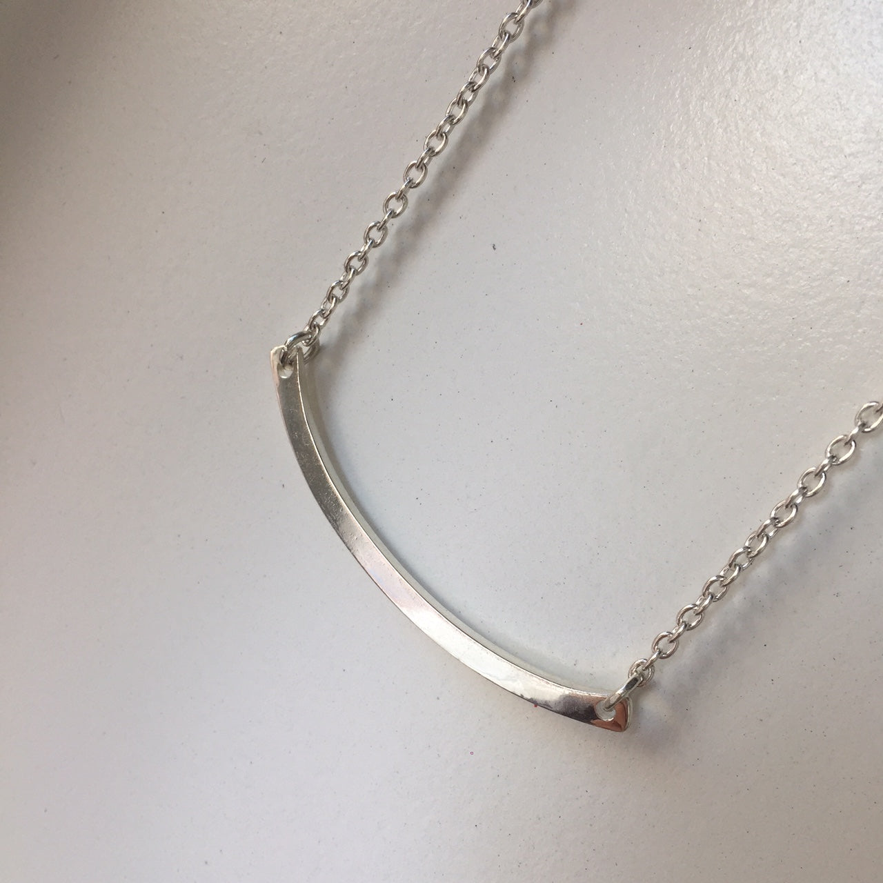 3.0mm Shiny Sterling Silver925  Wide Bar Necklace For Men & Women ユニセックス・シルバー・バーネックレス