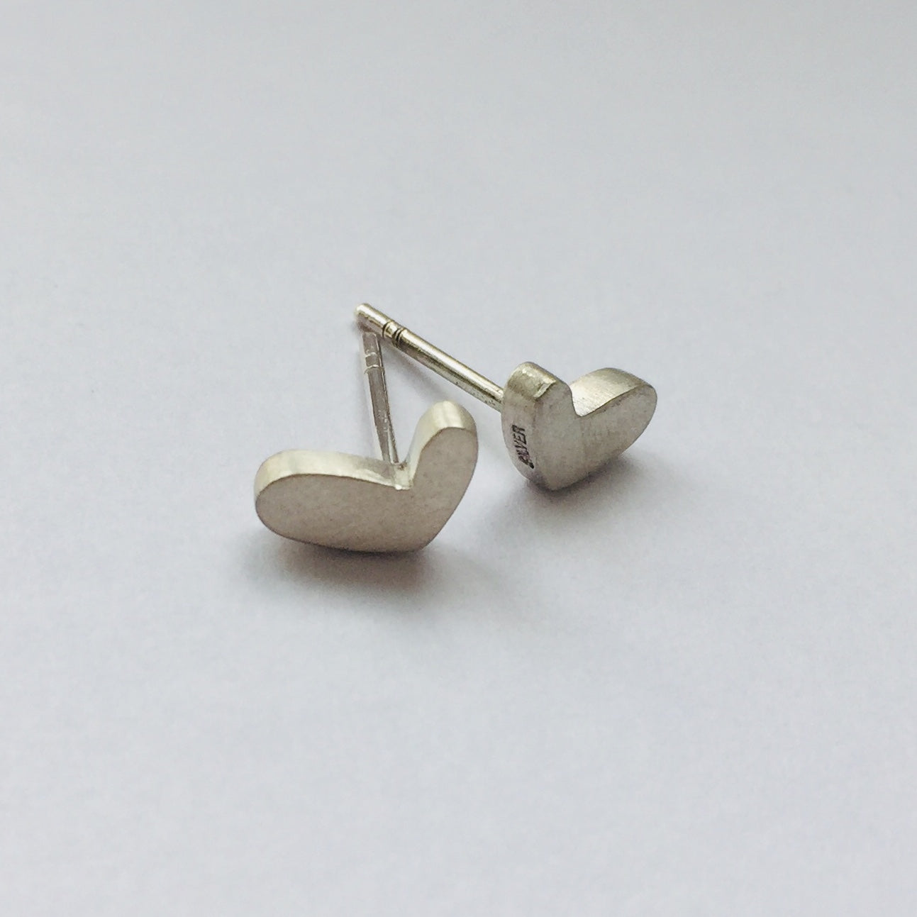 Sterling Silver925 Thick Unique Heart Stud Earring For Pierced Ear シルバーハートピアス 片耳ピアス
