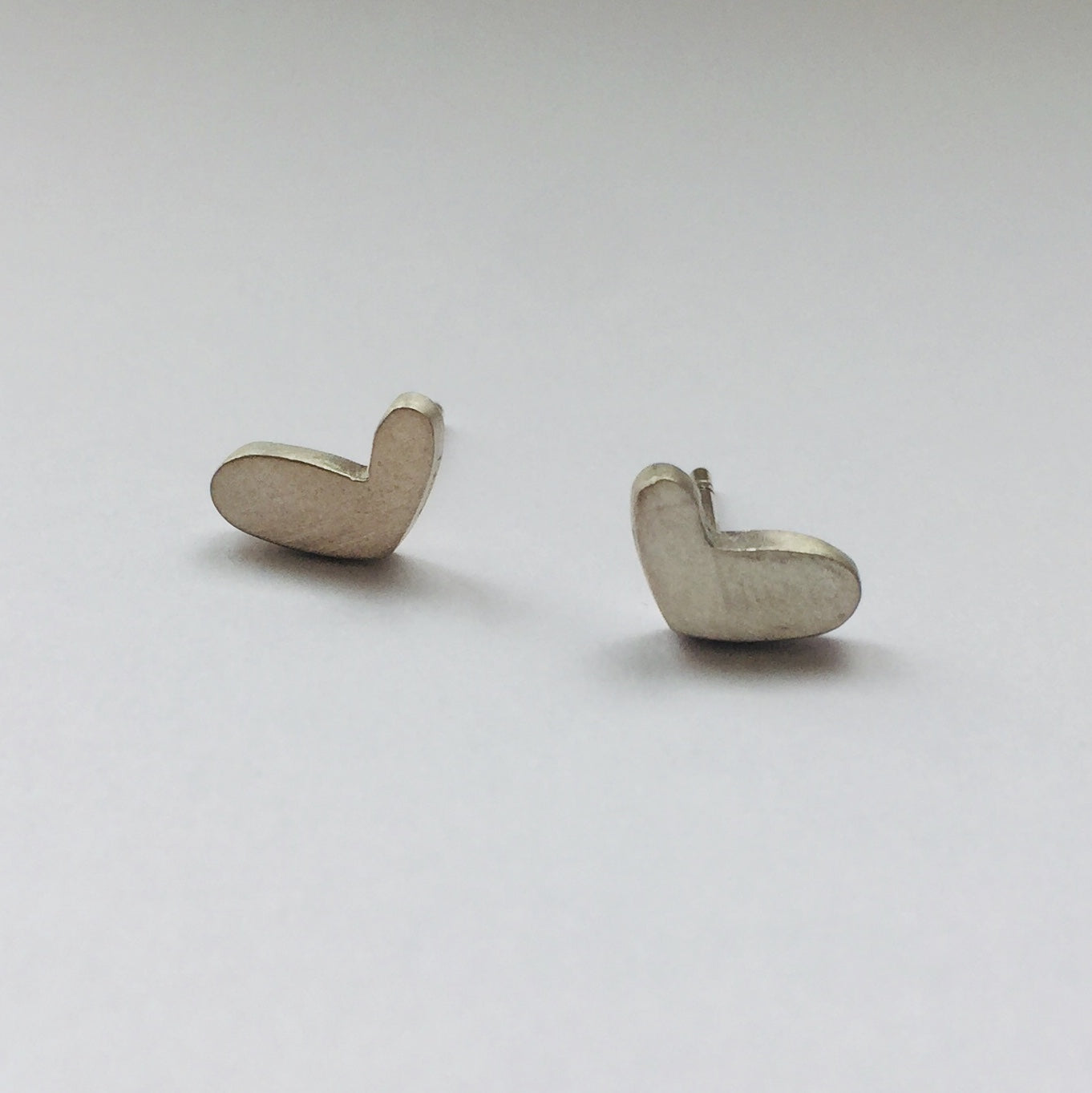 Sterling Silver925 Thick Unique Heart Stud Earring For Pierced Ear シルバーハートピアス 片耳ピアス