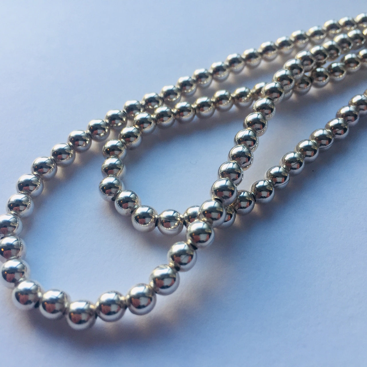 Sterling Silver925 Sphere / Ball Long Necklace For Women 5.0mm・シルバーボール・2ways・ロングネックレス