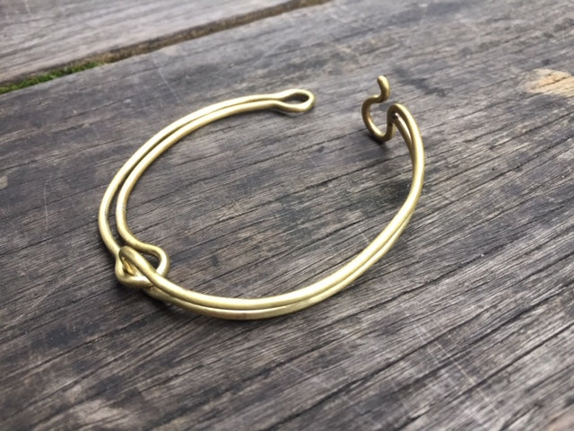 Brass Loop Bracelet / Bangle / Cuff with Matte Finish For Men & Women ユニセックス・真鍮ブレスレット・バングル・チャンキー